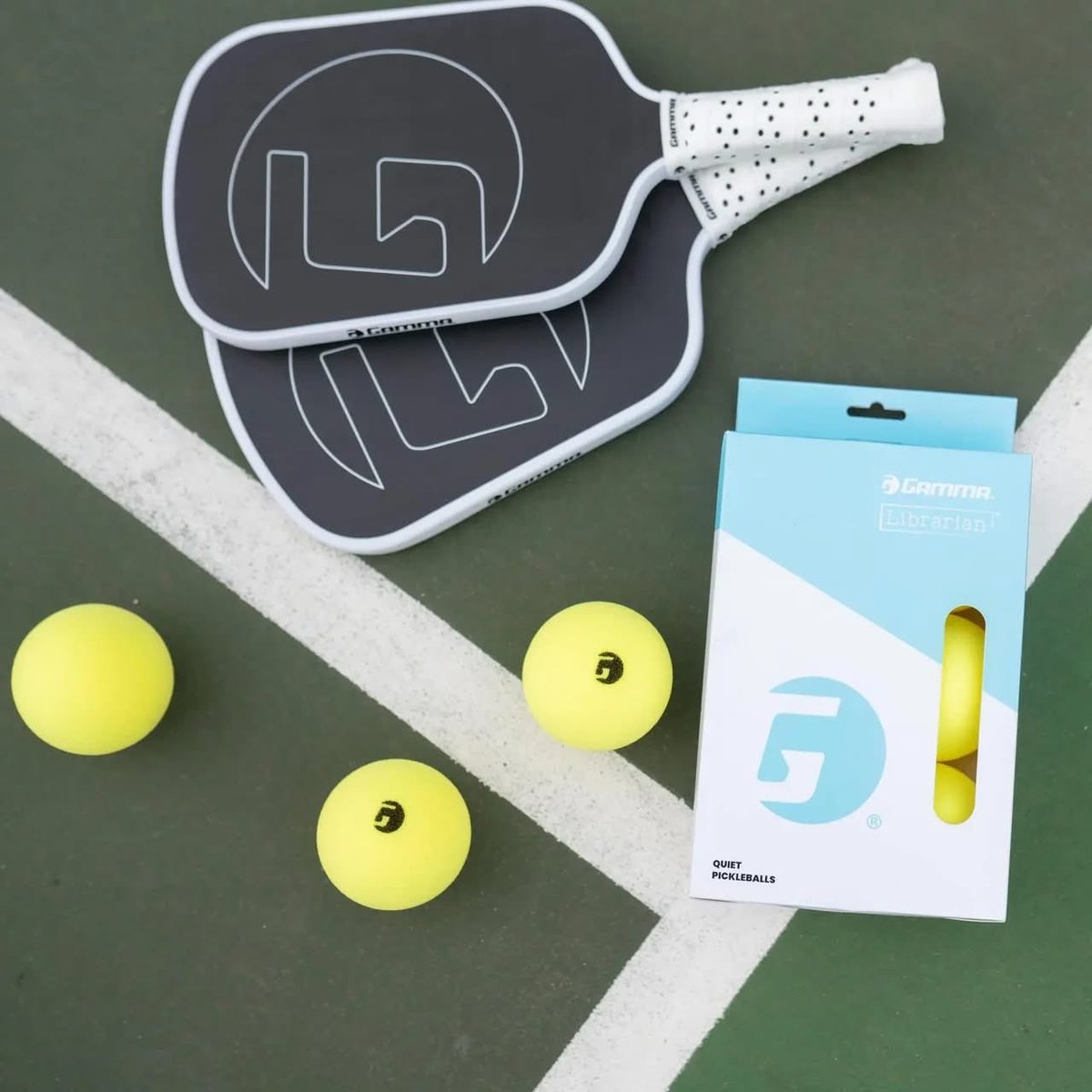 PickleballNat's tweet photo. Level up your game with Gamma Librarian foam pickle balls!  Quiet enough for the library, bouncy enough to keep things fun. 

The perfect indoor pickleball for bookworms who still want to smash💥

 #PickleballNation #gammapickleball #gammalibrarian #pickleballs https://t.co/G0MM1K3HdQ