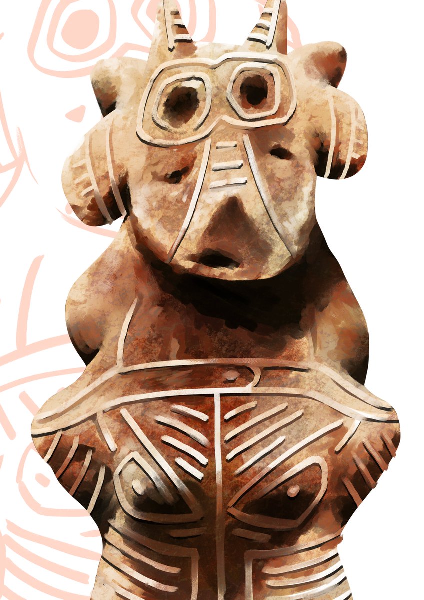 NGreentail's tweet photo. [oc] Truck in the Neolithic-Eneolithic Cucuteni-Trypillian clay figure art style https://t.co/Nqmf1upFgE
