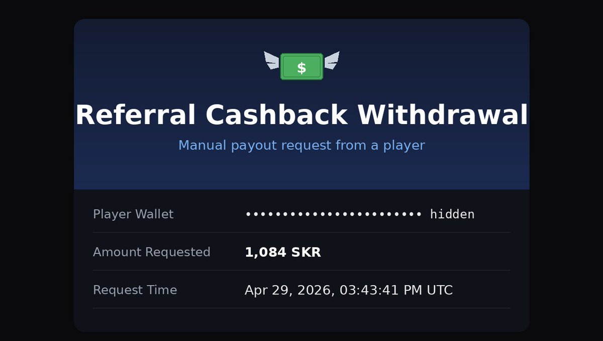 SeekerLegends's tweet image. Another great day of payouts 💸🔥

Players in #SeekerLegends are earning $SKR every single day through gameplay, referrals, and rewards 🐉⚔️

This is what real Play-to-Earn looks like.

Time to join us 😏

#SKR #SeekerLegends #GameFi #P2E #Web3Gaming #CryptoGaming #PlayToEarn