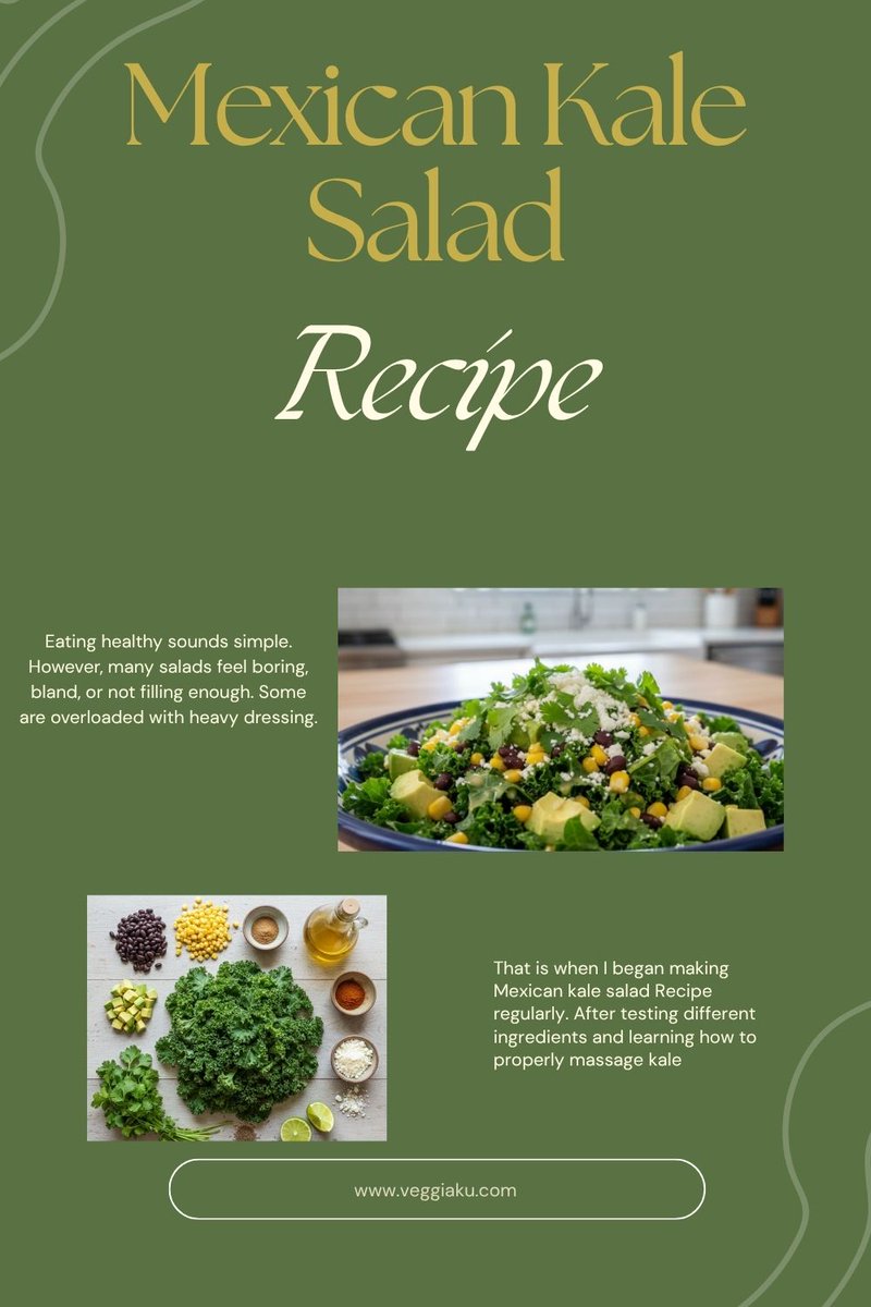 emmarrobets's tweet image. Eating healthy sounds simple. However, many salads feel boring, bland, or not filling enough. Some are overloaded with heavy dressing. Others become soggy after one day in the fridge.
Don’t miss out 
Full recipe below
veggiaku.com/mexican-kale-s…
#recipeforlove #vegan #recipe