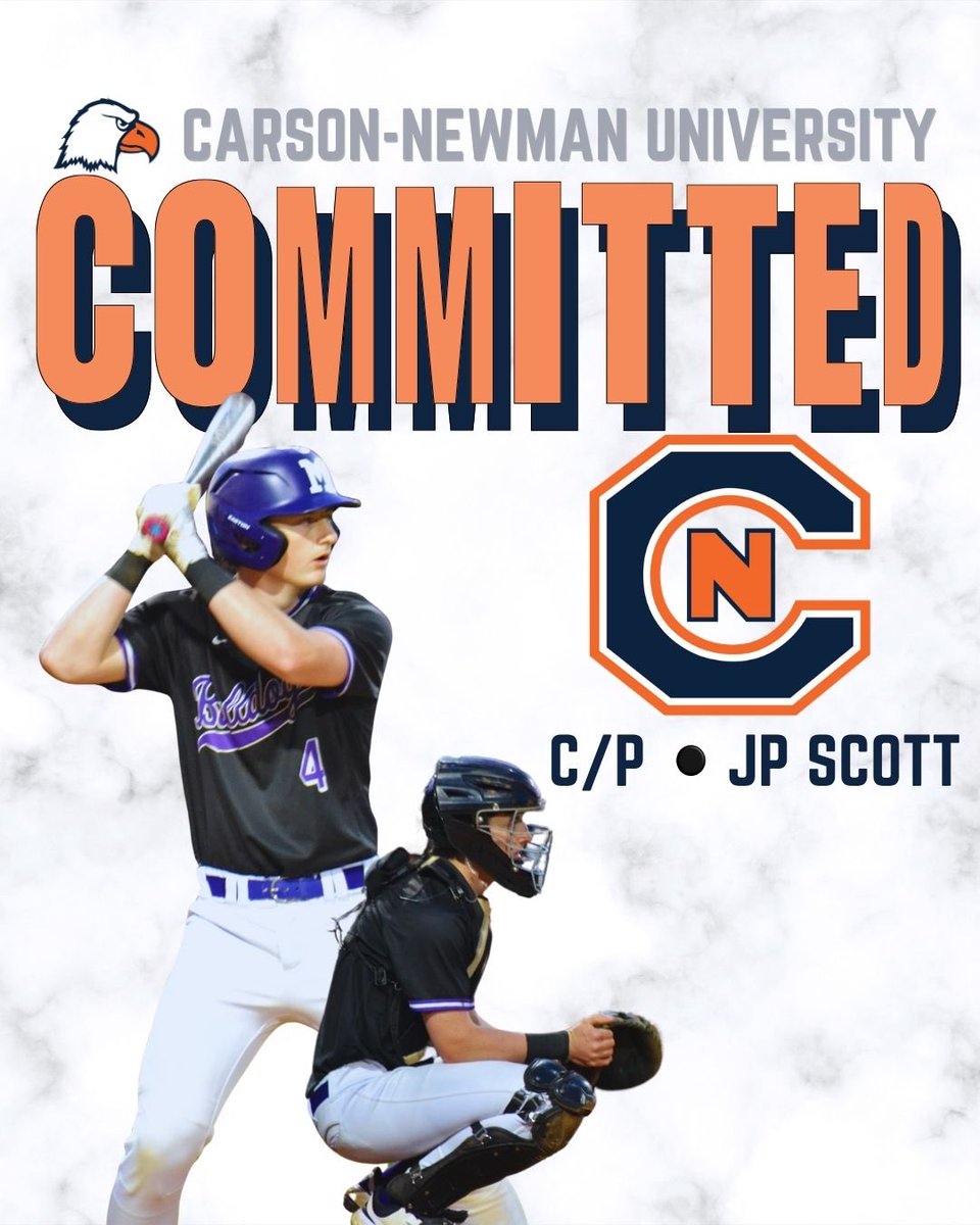 JpScott44's tweet photo. I am excited to announce my commitment to Carson-Newman University. I would like to thank God for this opportunity to further my baseball career. I would also like to thank my parents and all the people who have helped me along the way. Let’s Go Eagles!! https://t.co/YOXhW2DjCJ