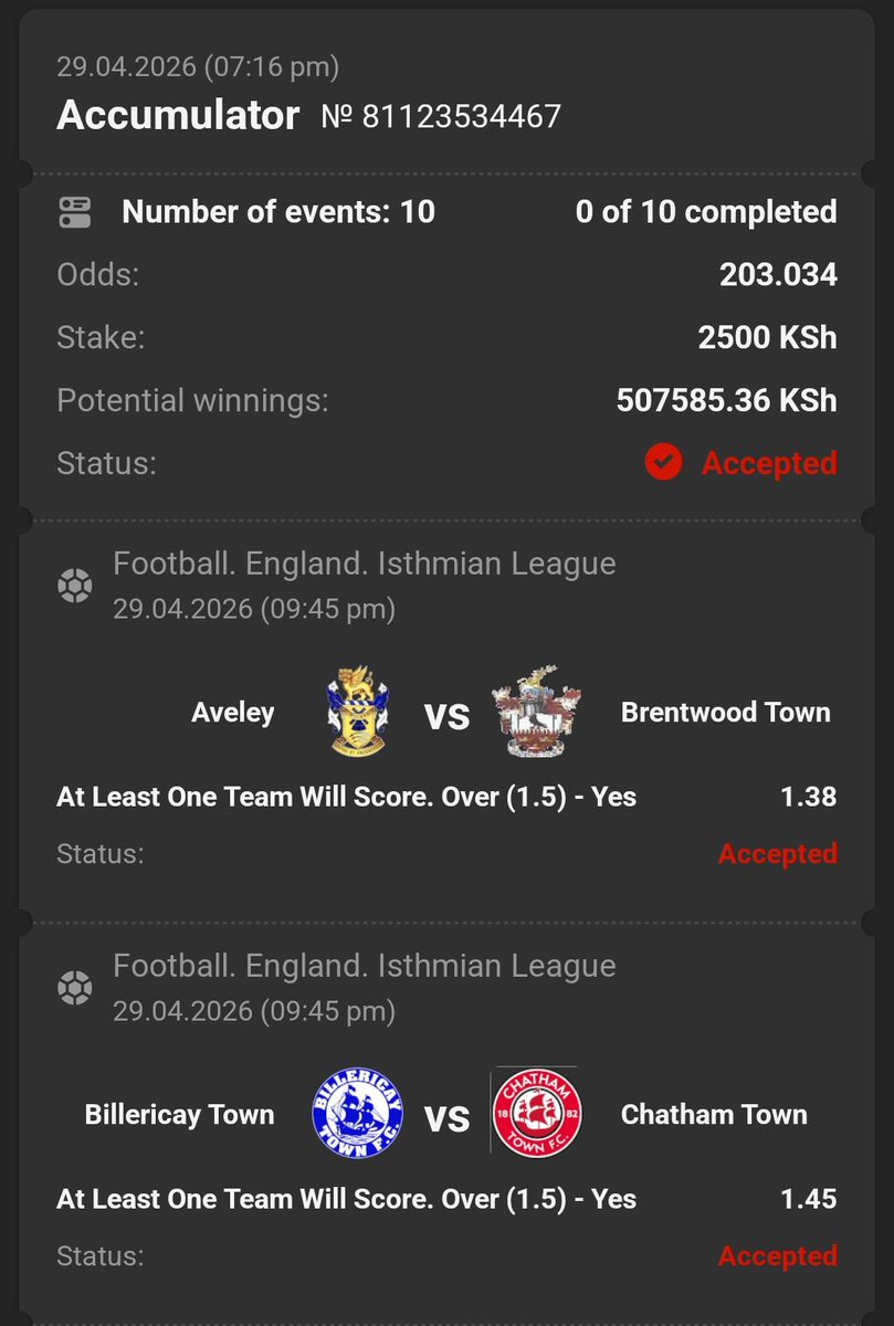 Gammmer01's tweet image. FAVORITE 😍 
♦️⚡️𝗧𝗢𝗣-𝗕𝗘𝗧 ♦️♨️

200++ ODDS
#ATLEAST ONE TEAM TO SCORE OVER 1.5 GOALS 

½ A MILLION 
   #BET CODE 📲 EXXCL

REG &amp;amp; BET 📲 cutt.ly/srX5Yyfj

PROMO CODE 📲 KINGPIN