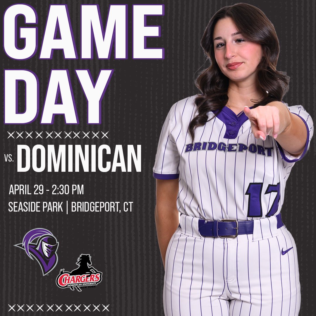 ub_softball's tweet photo. GAME DAY!!!
Your Purple Knights take on Dominican for a double header at 2:30pm and 4:30pm here at Seaside Park in Bridgeport CT. ! ⚔️💜
Follow the link in on our website to stream!🥎 https://t.co/vOEhmMovaT