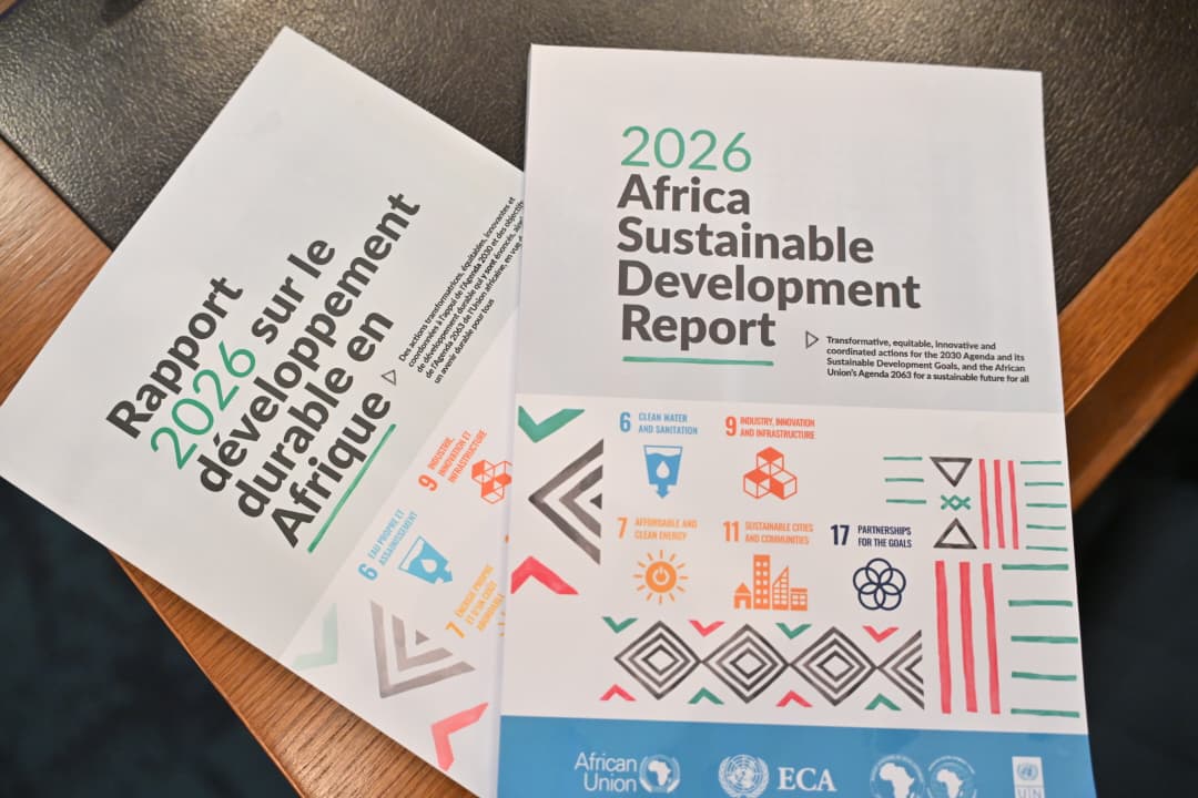 UNEthiopia's tweet image. #HappeningNow launch of 2026 Africa Sustainable Dev't Report 

The report is currently the only report that systematically tracks the progress of African countries in the implementation of the #Agenda2030 for Sustainable dev't and the AU’s #Agenda2063 “The Africa We Want.”
