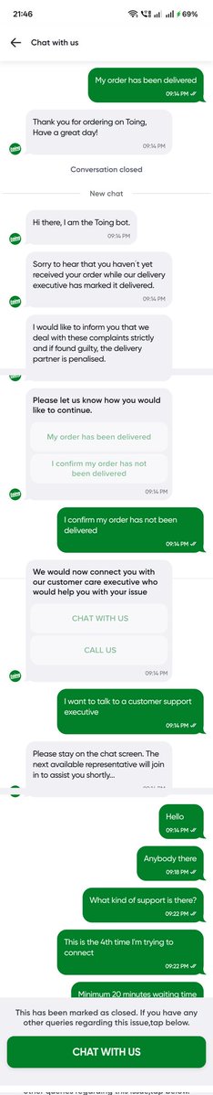 venin28's tweet image. Beware of toing food  app from @SwiggyCares @Swiggy

You need to wait 20 to 40 minutes If you have any issues with your food order. I regret my first order.  Last night I ordered some noodles but as a bonus I got some bugs in food. But can't connect with support #toing #swiggy