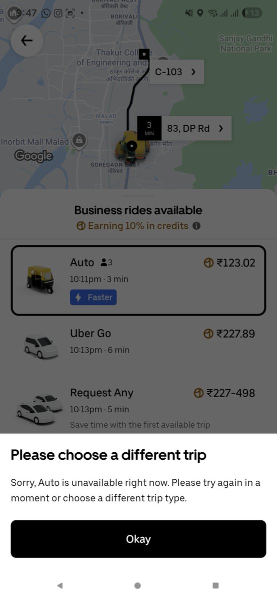 technoid4u's tweet photo. Choose a different trip?
You need a better UX copy..
🙈😏 
@Uber
@Uber_India @UberIN_Support https://t.co/LYq3qDtGUm