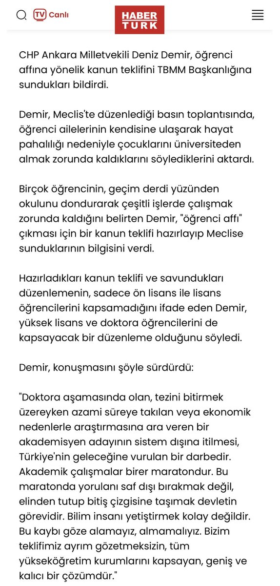 Öğrenci affı

Bizim teklifimiz ayrım gözetmeksizin, tüm yükseköğretim kurumlarını kapsayan, geniş ve kalıcı bir çözümdür.