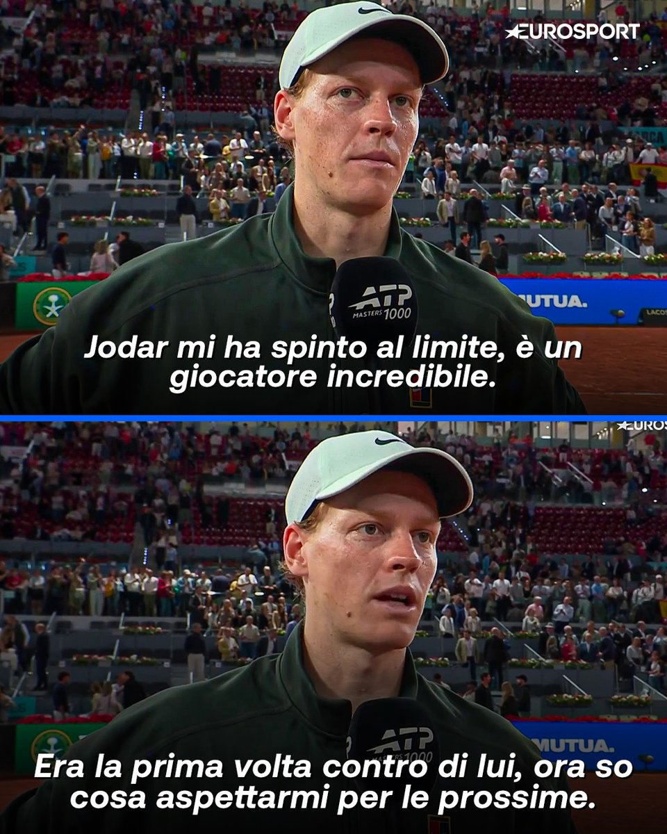 Eurosport_IT's tweet image. I complimenti di Jannik Sinner per Rafa Jodar 👏🎾

#Tennis #Sinner #Jodar
