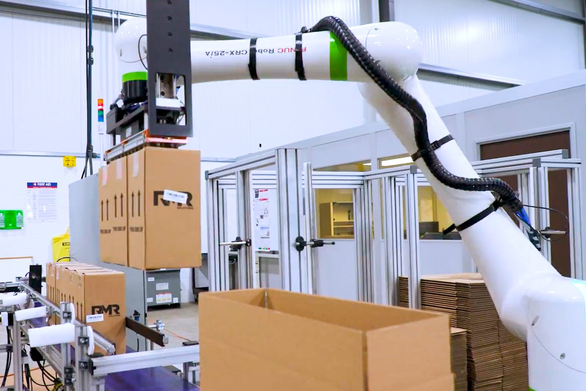 FANUCAmerica's tweet image. 48% More Throughput📈 bit.ly/496v5vc

@RMRSolutions faced the challenge of increasing throughput while managing the physical strain🦺 caused by manual #repackaging #operations.📦

By partnering with ARC Engineering Solutions, RMR took its first step into #automation.🤖