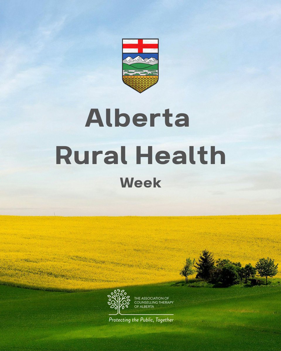 ACTA_Alberta's tweet photo. 💚 Alberta Rural Health Week
ACTA celebrates rural health professionals, including CTs. Evidence-based counselling—offered in-person &amp; via secure virtual care—supports communities across Alberta. Regulation ensures safe, ethical, accountable care. 
#ABRuralHealth #Acta_Alberta https://t.co/SXYgIqc0YE