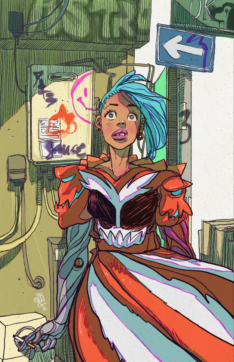 Magenta_king_'s tweet photo. @Sarah_Draws8 I make comics and illustrations with a heavy reference of Japanese style. https://t.co/3LJ8b0JHjj