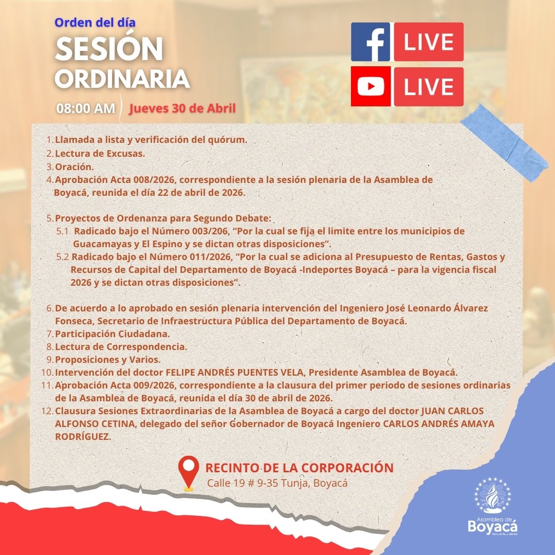 ASAMBLEA DE BOYACÁ tweet media