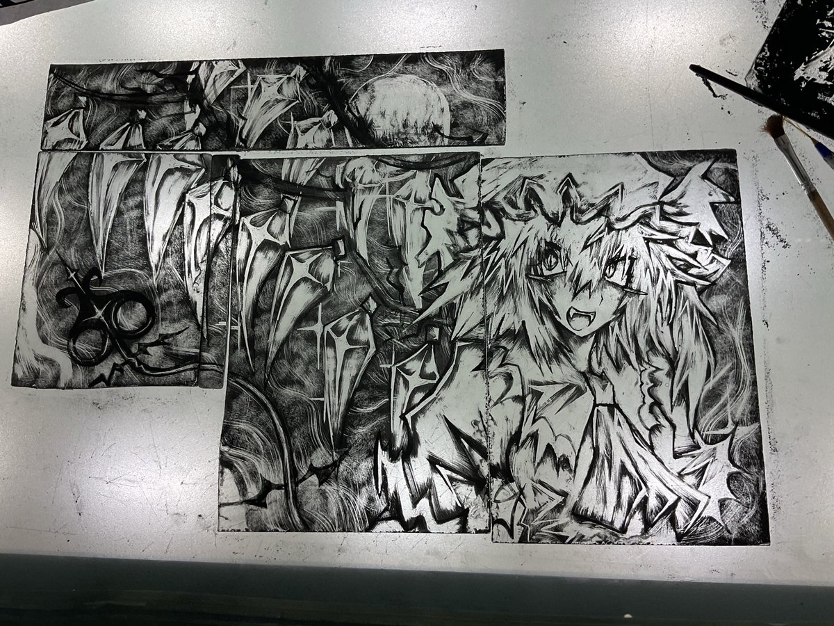 NEXFEF's tweet photo. stained glass flandre wip #東方project #touhou https://t.co/AuXC3Q4V59