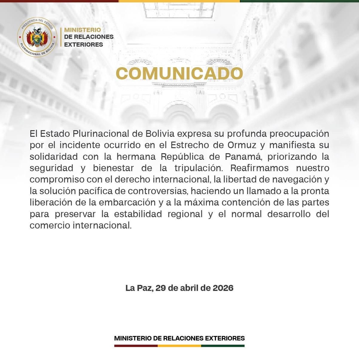Cancillería de Bolivia 🇧🇴 tweet media