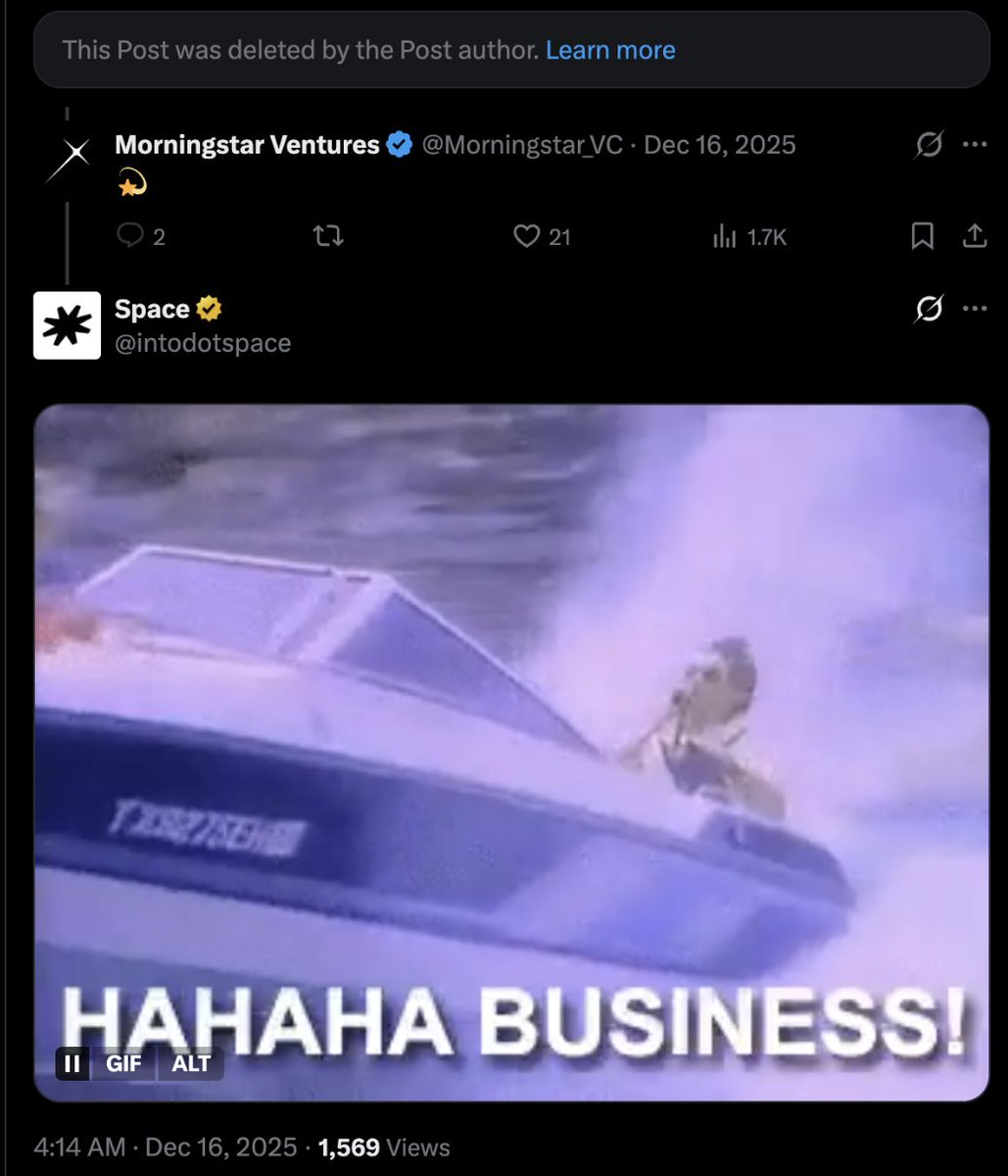 katexbt's tweet photo. Do not touch a single thing that these absolute weasels and fraudsters @Morningstar_VC @daniloscarlucci  and @ArcticOperators endorse.

6 months ago, they bragged how they funded @intodotspace and deleted (almost all) mentions of it.

Spineless scumbags. https://t.co/zD8wO8Kafm
