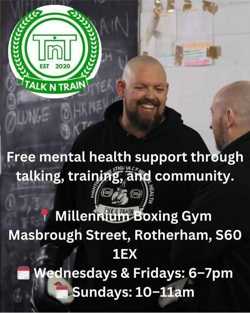 Stag_RosePPG's tweet image. #wednesday

#FREE Boxing Fitness session @talkntrain Millennium Boxing Gym Masbrough St S60 1EX

🥊🥊 For all abilities; improve your fitness, well being and mental health 🥊🥊

#talkandtrain #fightthestigma #fitness #PeerSupport #livedexperience