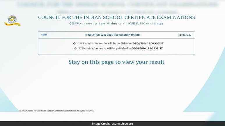 ndtveducation's tweet image. ICSE, ISC Result 2026: Class 10 and 12 Results to Be Released On April 30 At 11 AM
ndtv.com/education/icse…

#ICSE #ISC #Result