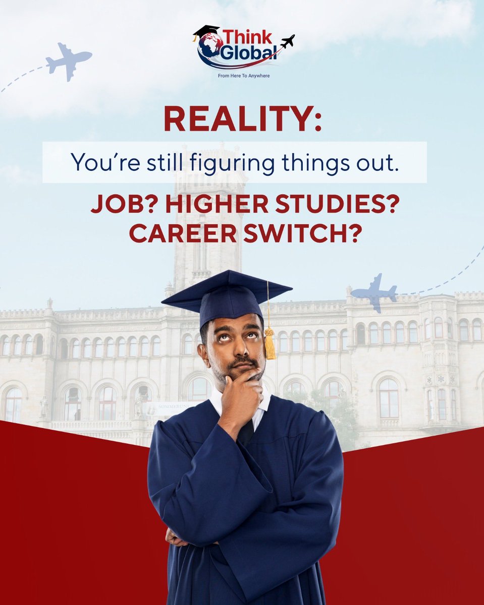 __thinkglobal's tweet photo. Nobody warns you about this after graduation. 👇

You believed: “Good grades = good job.”

You assumed: “I’ll figure it out later.”

You thought: “Everything will fall into place.”

👇 Drop “GUIDE ME” in comments or DM us now.

#PostGraduation #StudyAbroad #ThinkGlobal #viral https://t.co/k6IV2FRbkG