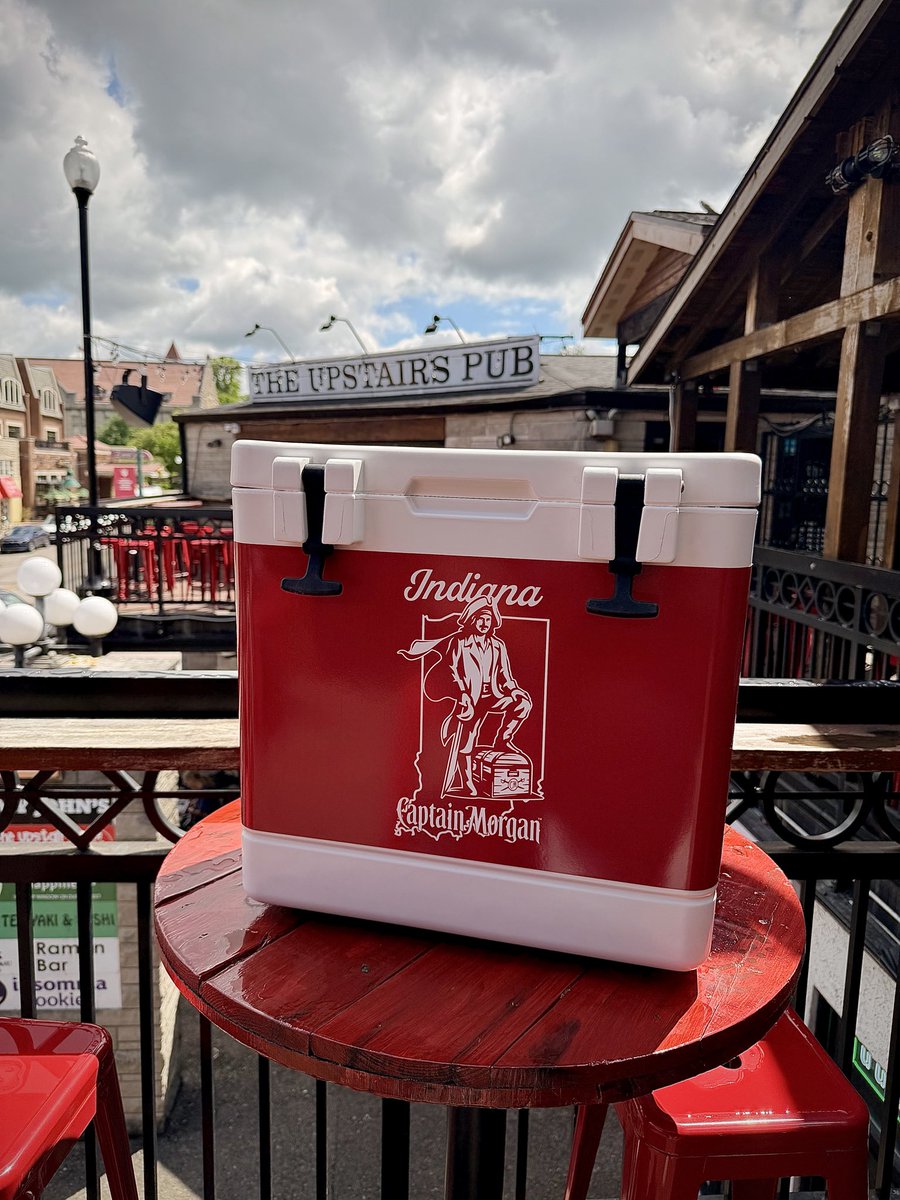 UpstairsPub_IU's tweet image. We're back with an all-new edition of @MusicVideoBingo (MVB) tonight with B97s @ThatDudeUnique in the saddle to host ... our pals from @CaptainMorganUS have dropped off this cooler as our grand prize tonight PLUS The Monroe-Bloomington is back with complimentary drinks and info