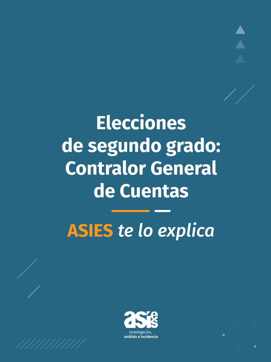 ASIES_GT's tweet image. #Democracia - ¿Sabías que en el segundo semestre 2026 se completará el proceso de #Eleccionesdesegundogrado 🗳️ con la designación de funcionarios como el titular de la Contraloría General de Cuentas?

👉🏼 El proceso debe ser transparente y contar con seguimiento ciudadano.