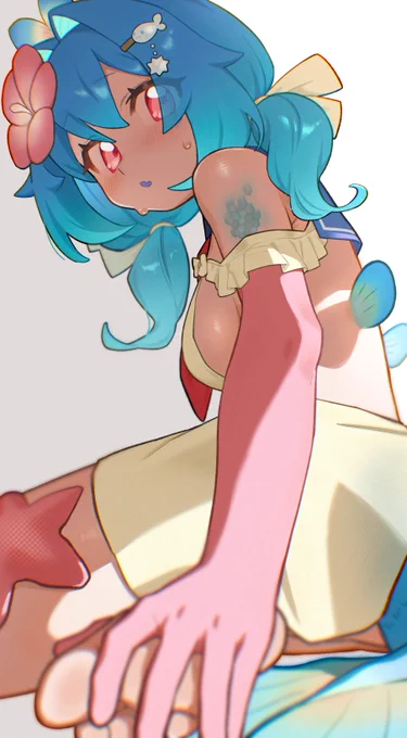 はじめてLuliを描いた時の絵も大好きなんだよね～ かわいい海の怪獣