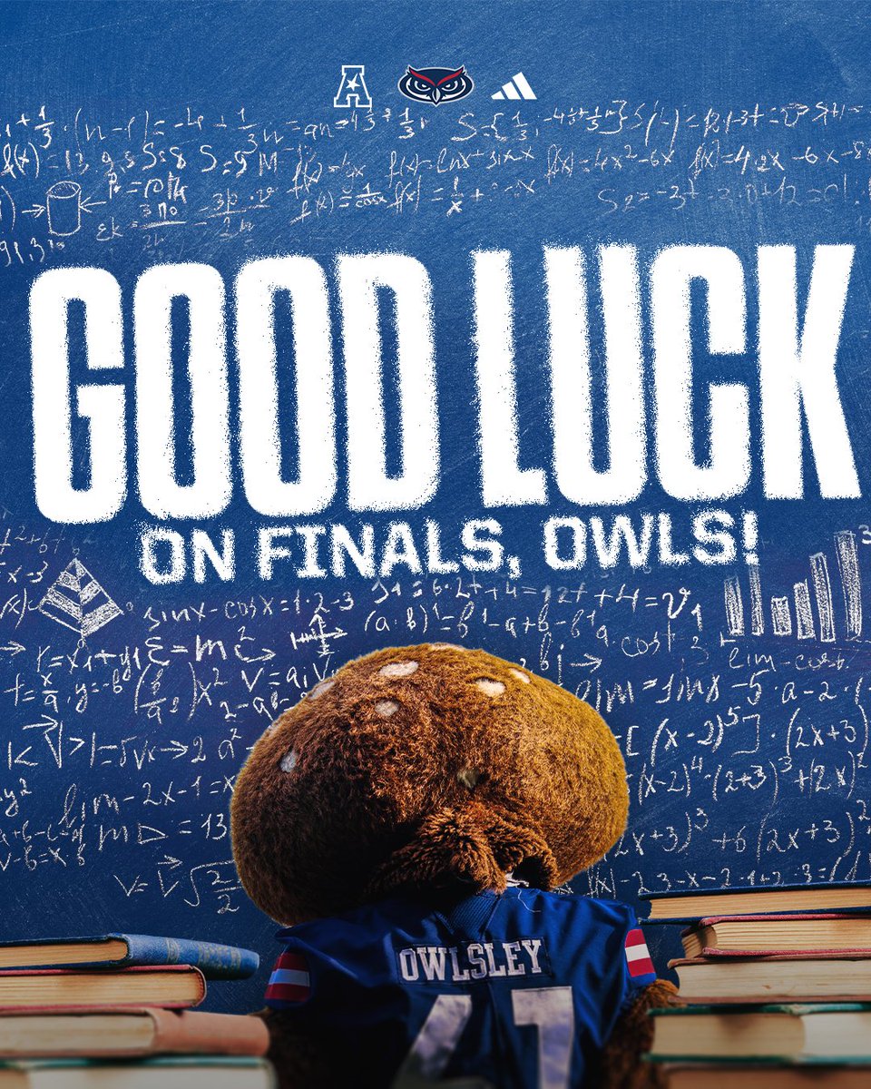 FAUAthletics's tweet image. You got this! Finish strong, Owls!😎📚💪🏽

#WIP🏝️