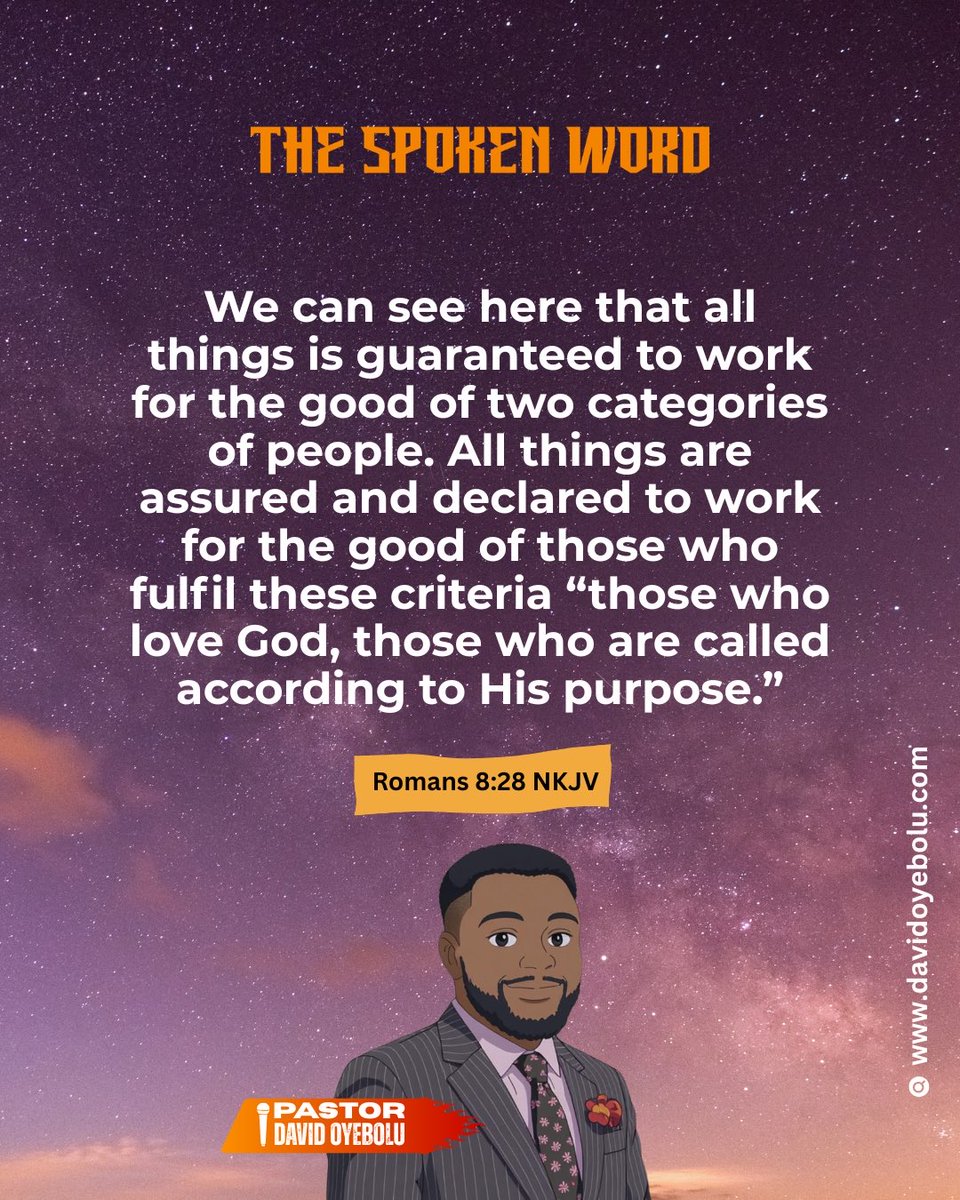 thebloomchurch's tweet image. Nuggets from today’s spoken word by @David oyebolu

ALL THINGS WORK TOGERTHER FOR GOOD… FOR WHO?

#thebloomchurch  #davidoyebolu  #january  #2026 #quote