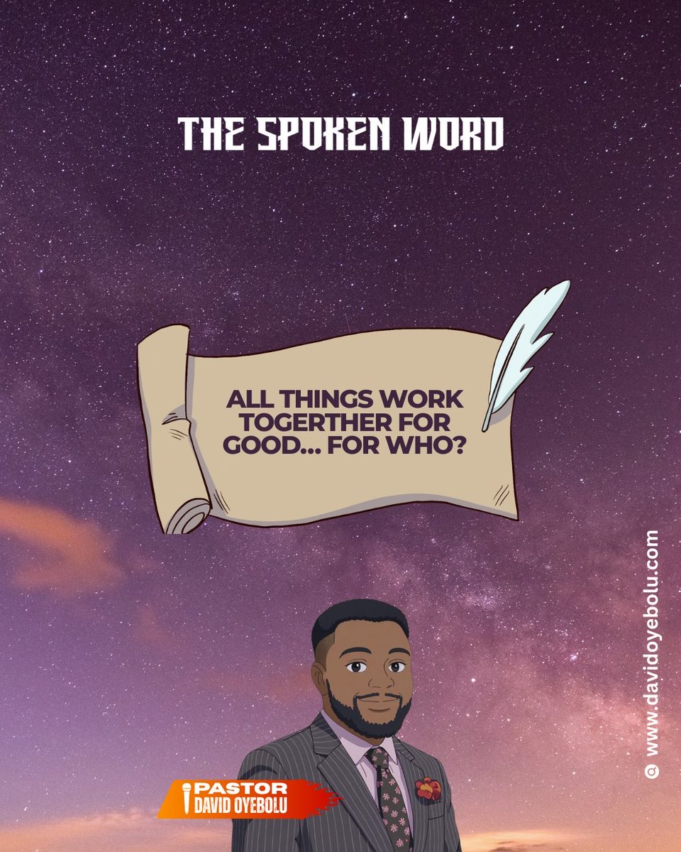 thebloomchurch's tweet image. Nuggets from today’s spoken word by @David oyebolu

ALL THINGS WORK TOGERTHER FOR GOOD… FOR WHO?

#thebloomchurch  #davidoyebolu  #january  #2026 #quote