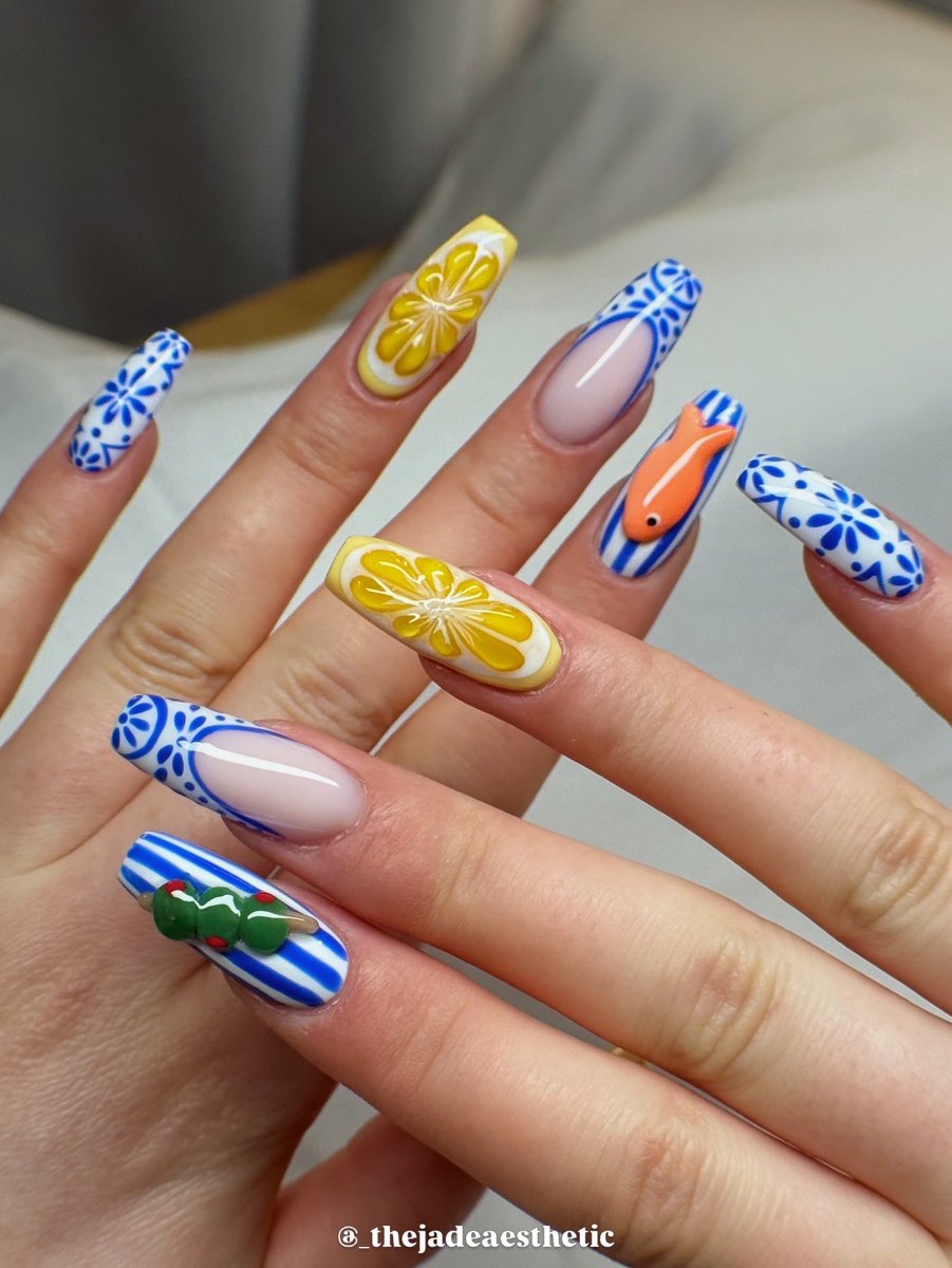 _jadeaesthetic's tweet image. Mediterranean nails 🍋💙

Socials linked in bio! 🔗 #nails #nailart #nailinspo