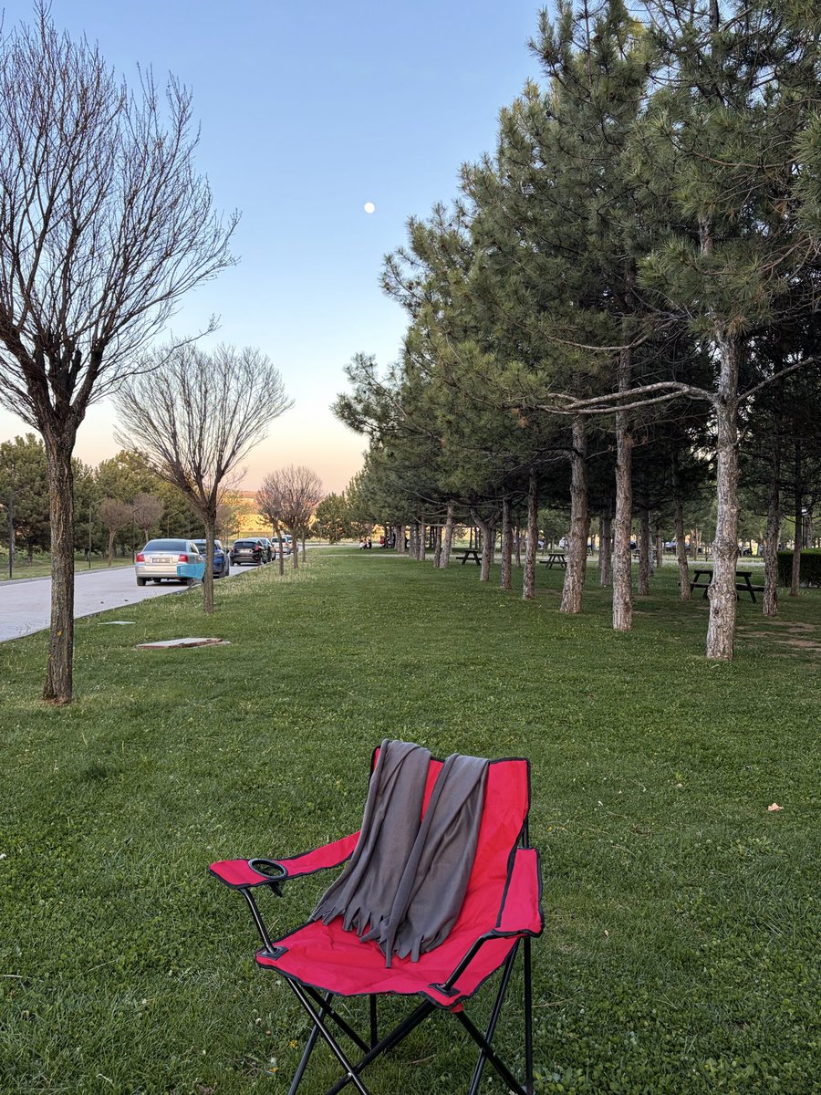 rhf_elf's tweet photo. A chair,trees,calm weather,moon and overthink 🙂‍↔️ https://t.co/nlkGimz2F9