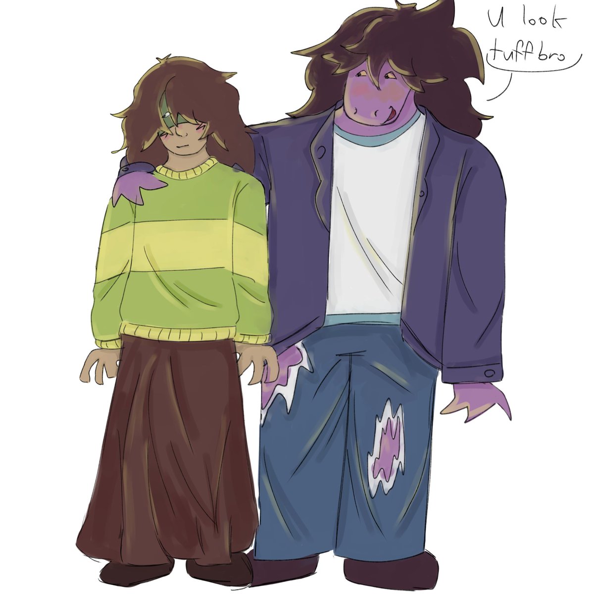flubbcat's tweet image. Shitty and bad coloring #krusie #deltarune