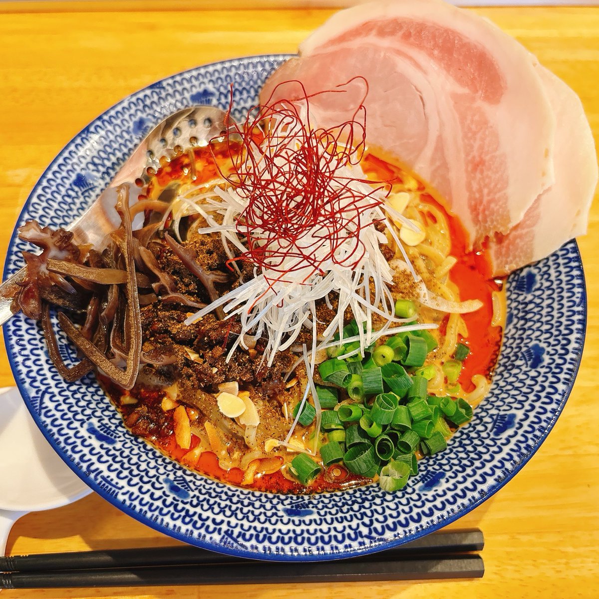 dejishin2's tweet photo. 中華そば ひしお
冷やし担々

濃厚スープ&amp;モチモチ中太麺

はじめての歯応え・食感の麺😍

茹で方・締め方でこんなに麺の味わいって変わるんですね・・・奥が深いなぁ🤔

スープに🍚必須　完飲😋

担々、食べれてよかった‼️
ありがとうございました😭

@hishio_matusiro https://t.co/mJNfXjPihi