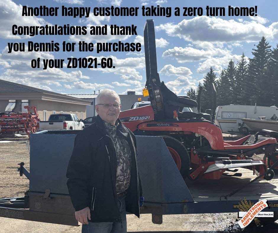 Armstrong_Imp's tweet image. #CustomerAppreciation #ThankYou #Congratulations #ZeroTurnMower #KubotaCanada #LocalDealer