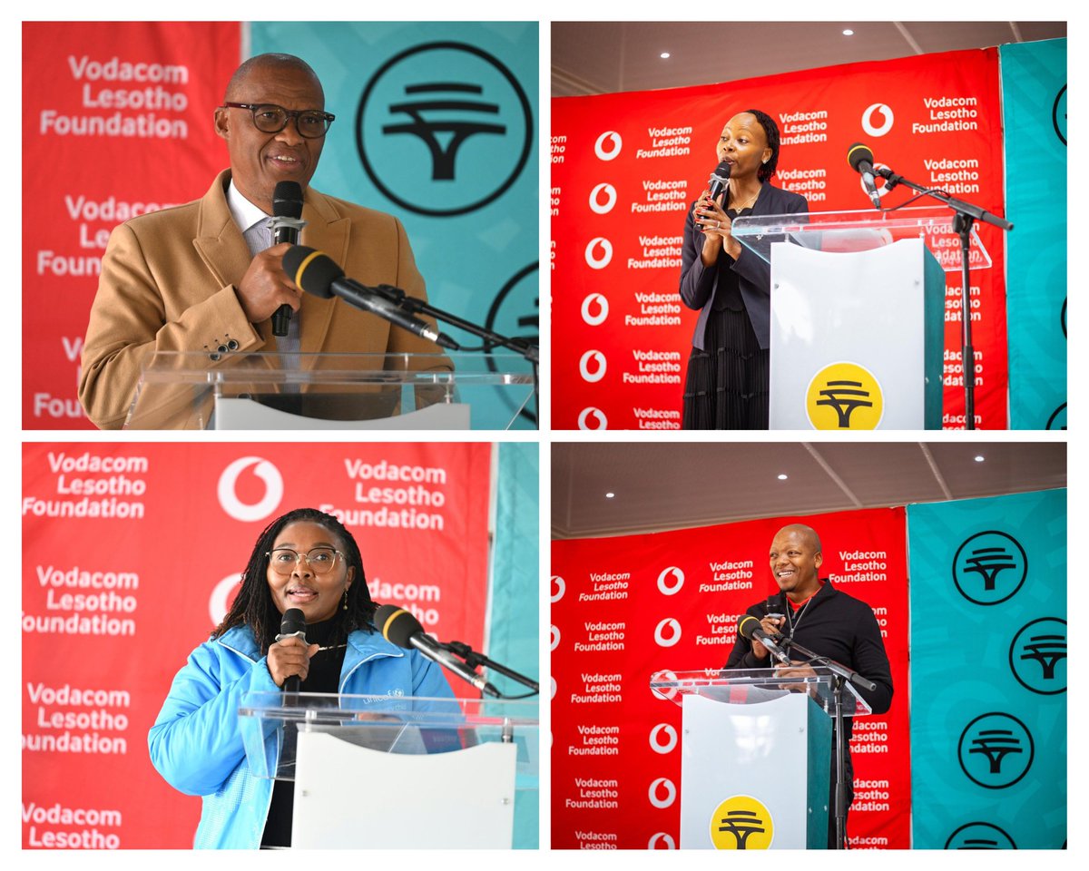 UnicefLesotho's tweet image. We are proud to partner with @FNBLesotho, @VodacomLes and @EducationLes in launching #HaUFelleMona, an education support initiative that will assist 50 learners from Quthing through supplementary examination support &amp;amp; mentorship, helping reduce risks linked to school dropout.