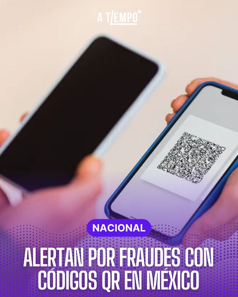 ATiempoTv's tweet image. ⚠️ ⚠️📱 Fraudes con QR en aumento en México. El llamado quishing pone en riesgo tus datos y dinero.

Autoridades como la Condusef recomiendan verificar siempre antes de escanear.

¿Te ha pasado?

#Fraude #QR #Ciberseguridad #México #Tecnología

Todos los detalles en nuestro sitio