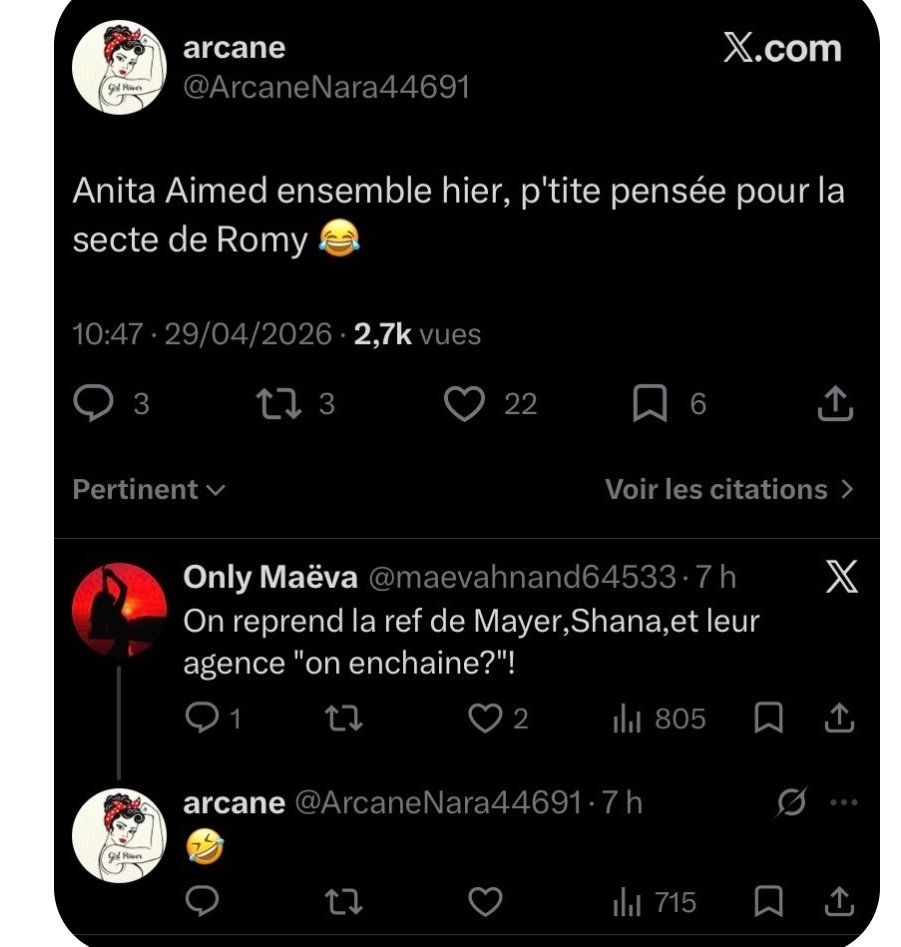 Donc ça coupe et prend la partie qui intéresse alors que le tweet orignal on voit ça hate romy😱!!!!