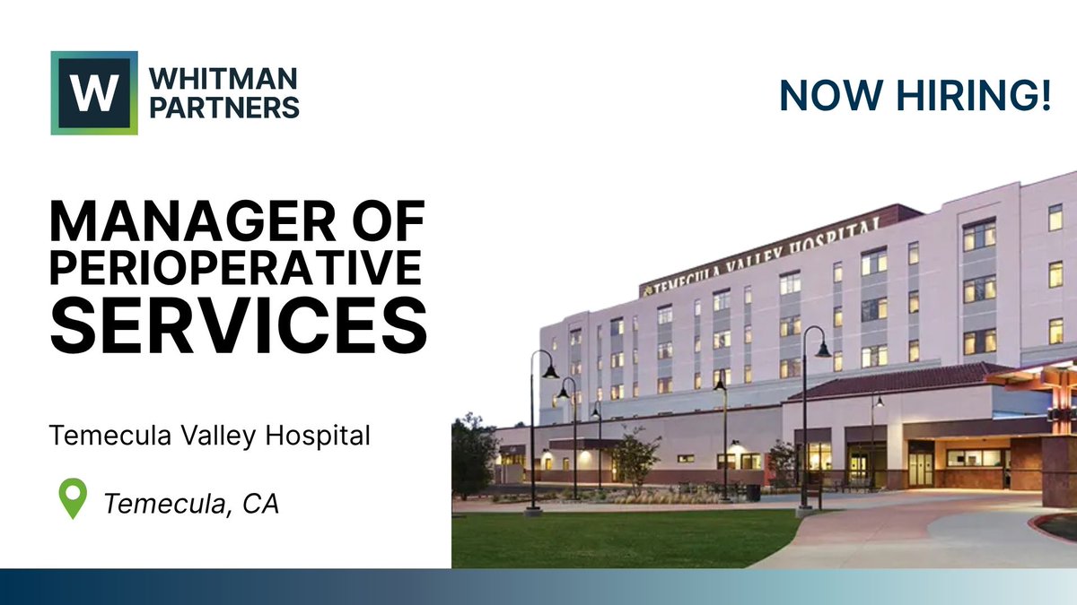 WhitmanPartners's tweet photo. Apply Now: https://t.co/qJAV0iPfQF

#Hiring #NurseJobs #HealthcareJobs #CaliforniaJobs #Perioperative #OperatingRoom https://t.co/VvEQctmGEE