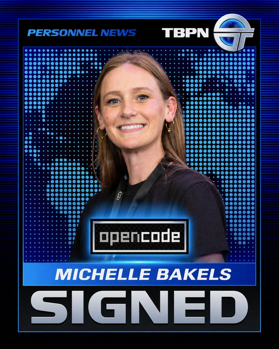 BREAKING: <a href="/MichelleBakels/">Michelle Bakels</a> has now joined the <a href="/opencode/">OpenCode</a> team