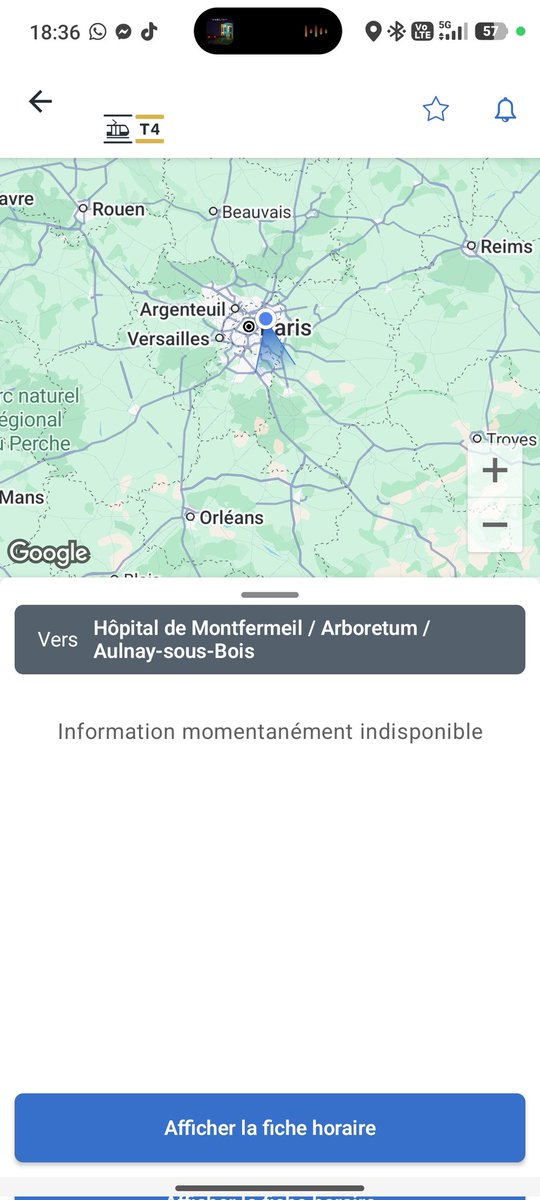 Fayce_2_Fayce's tweet photo. @T4_IDFM Pour la 2 ème fois ça fait plus d'une semaine qu'on a plus les horaires du T4 qui s'affiche sur IDF mobilité!!! Ca serait bien de faire quelque chose non?? https://t.co/kRlXtnKe3x