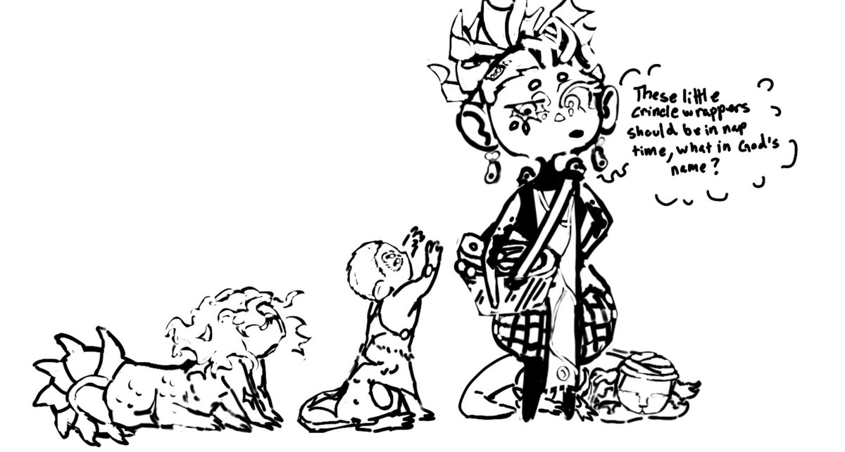 BrutusVivi5632's tweet image. Fun land of Elgonia fact of the day! 
VIVID in apple kingdom has four children she takes care of 
One adopted.
Three biological. #oc #funfacts