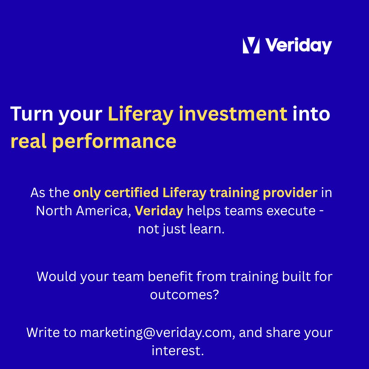 VeridayInc's tweet image. Your Liferay investment isn’t failing—your teams just aren’t using it right.

No adoption = no ROI.

Stop leaving value on the table. Turn your platform into a performance engine.

#Liferay #DemandGeneration #DigitalTransformation #PlatformAdoption #ROI #EnterpriseIT #DXP