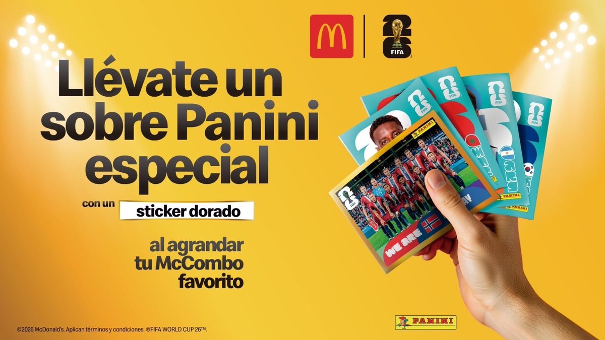 Gentita! Les tengo una súper noticia🙌🏻! McDonald’s Ecuador se une a la tradición mundialista de llenar el álbum Panini. Los que agranden su McCombo🍔 favorito reciben un sobre Panini GRATIS. Además, los usuarios de McDonald’s App, podrán canjear sus puntos por sobres. Pilas!🇪🇨