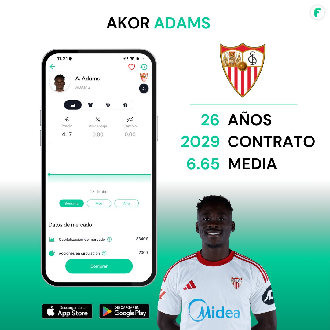 futbitapp's tweet photo. 📊 Ahora también disponible en @futbitapp. En un equipo donde todo pasa por él… ¿puede ser una inversión diferencial en este tramo de la temporada? 📈🚀 https://t.co/yvEd5ZvSMz