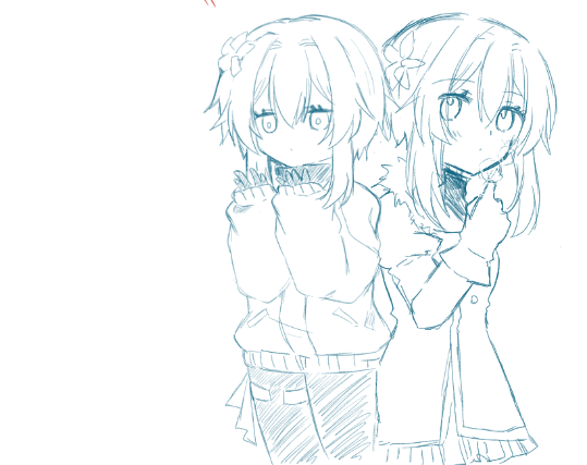 Lion35A's tweet photo. いつメンと絵チャ！久しぶりにお絵描きした！
生放送でのかすかに見えた没衣装っぽい蛍と我が男ドール君描きますた！新しいおべべよくってぇ https://t.co/RgyzzDdyVg
