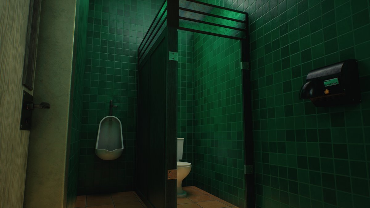 FLGamesStudio's tweet photo. A couple of Restroom shots 🚻
Can you guess which is for the Ladies and which is for the Gents?

#indiegame #horrorgame #gamedev #environmentart #unrealengine https://t.co/fXEJyrpL1Y