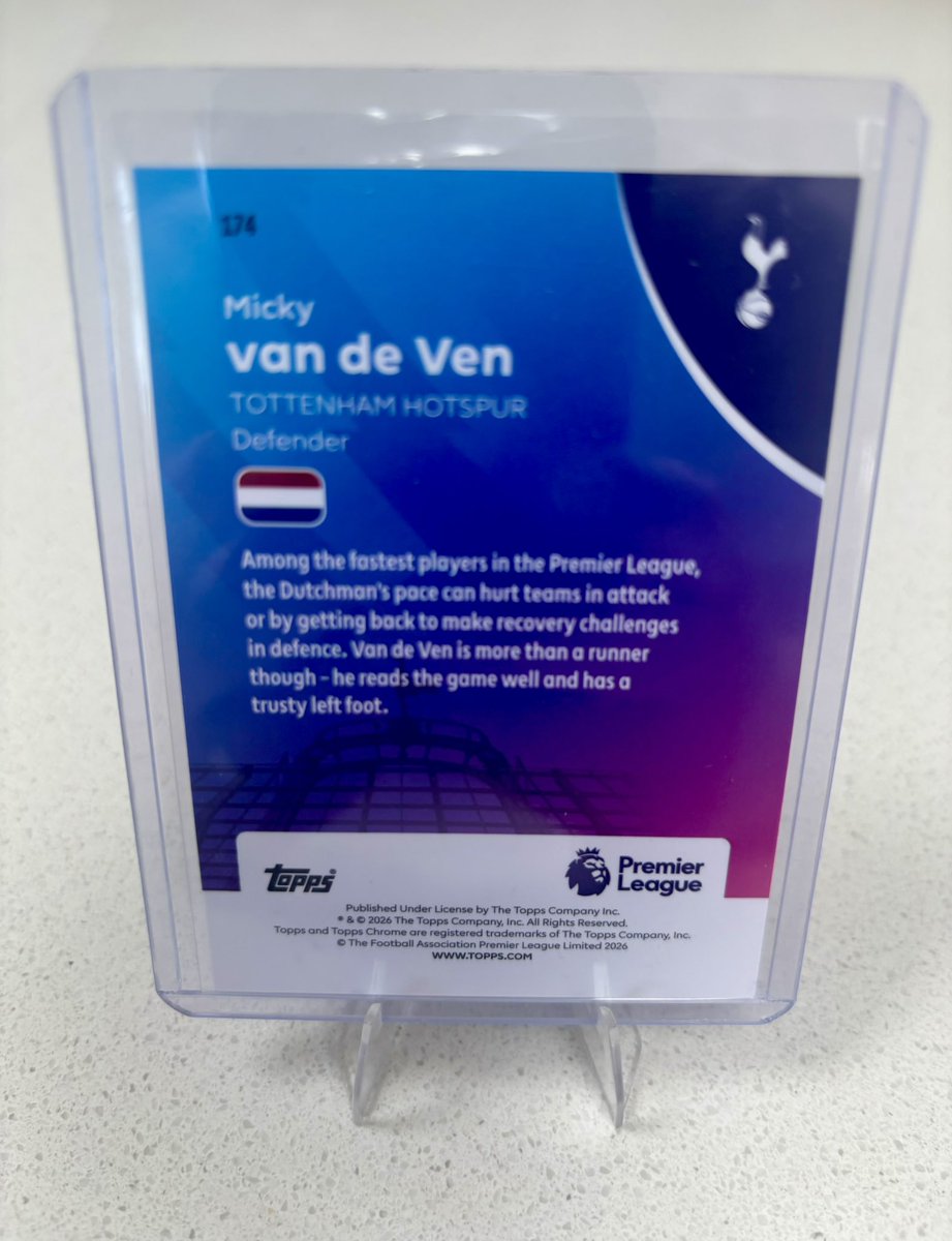 dsfootballcards's tweet image. TOPPS CHROME PREMIER LEAGUE LOGOFRACTOR ORANGE BURST 2025/26 - MICKY VAN DE VEN TOTTENHAM HOTSPUR FC - NUMBERED /25 #topps #toppschrome #mickyvandeven #spurs #footballcards