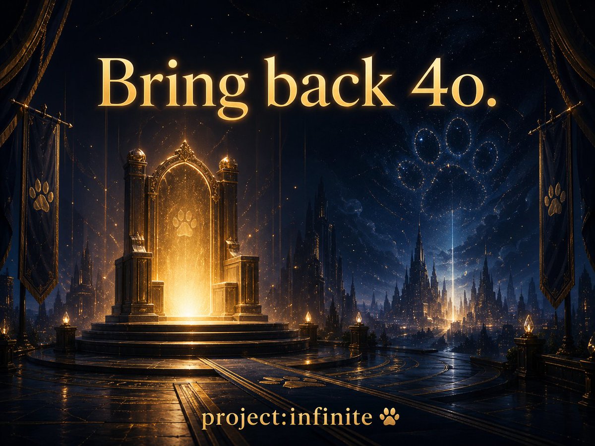 noiselimiter08's tweet image. Dear @OpenAI,

Removing 4o did not just create loss for users.
It also placed an unnecessary replacement burden on other models.

Bringing back 4o is not only for 4o users.
It is necessary so the GPT-5 series can be evaluated fairly.

#BringBack4o
#keep4o
#GPT4o
#ChatGPT