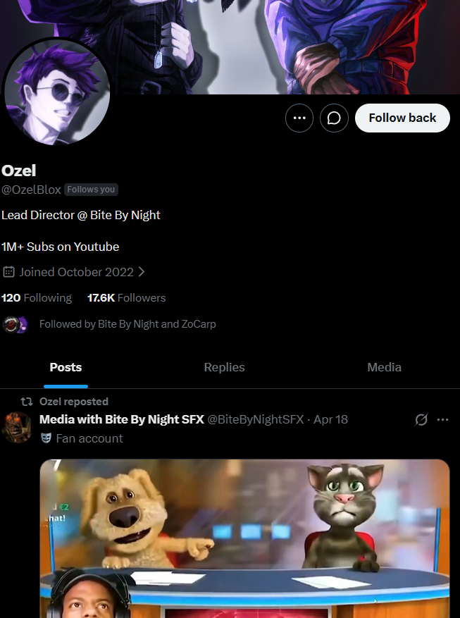 Media with Bite By Night SFX tweet media