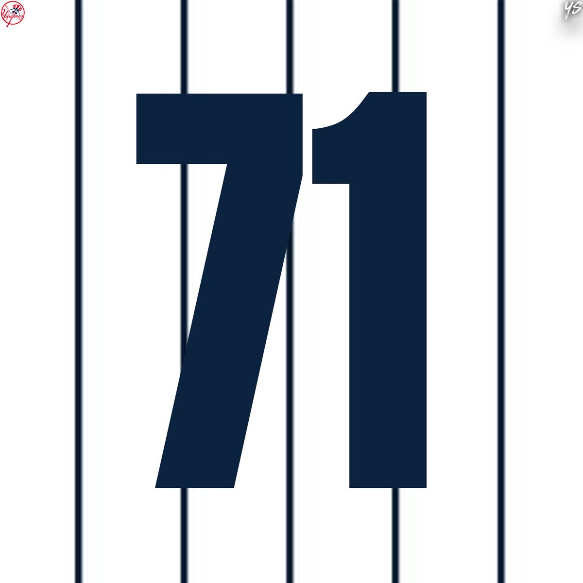_yankeesource's tweet image. - New York Yankees RHSP Elmer Rodriguez has switched his number from 76 to 71, which was last worn by RHRP Ian Hamilton in 2025.

#ElmerRodríguez #Yankees #ysrs26 #RepBX #ysnumbers26