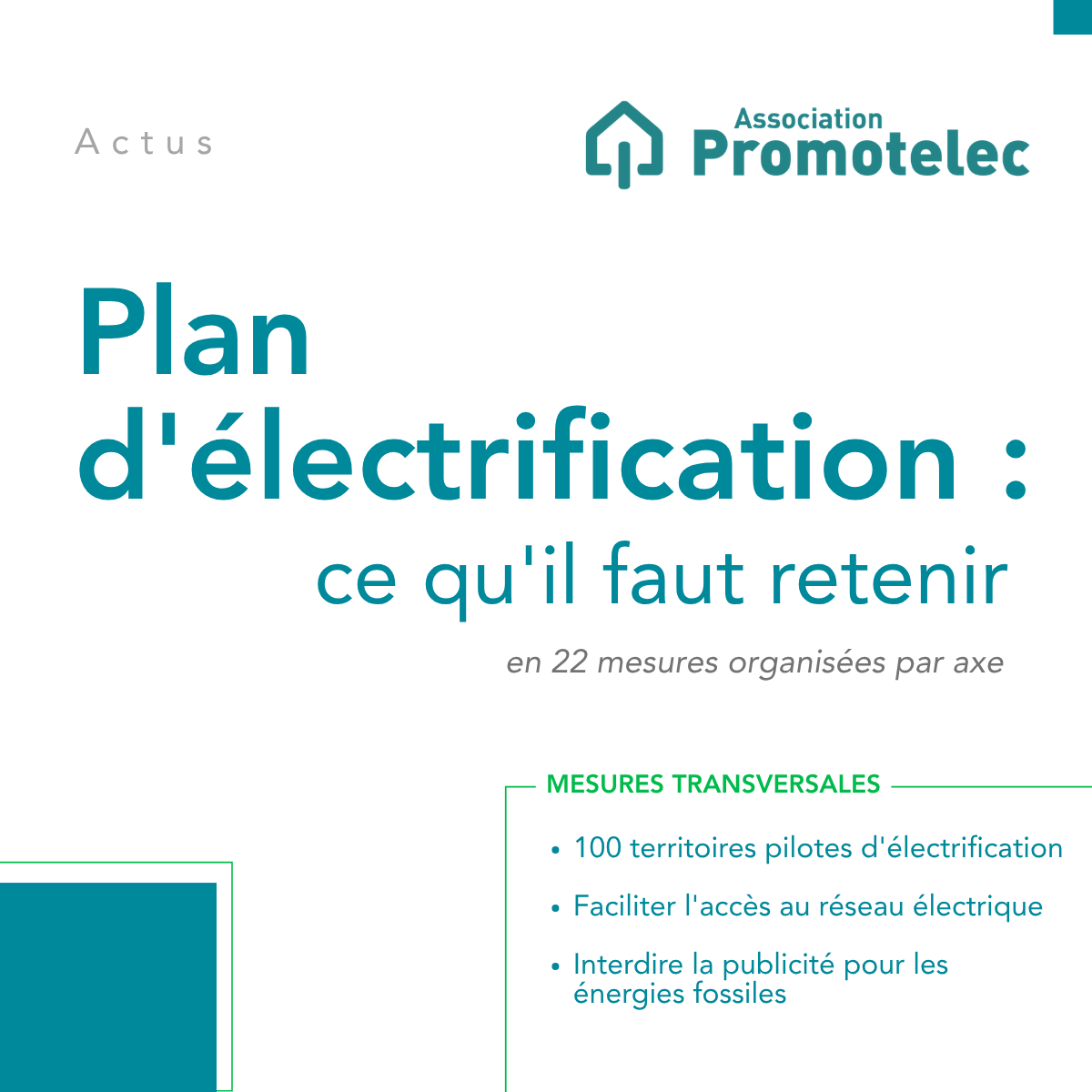 Promotelec's tweet photo. 🔋 Du cap stratégique aux actes concrets : la France accélère son électrification
 
Le 23 avril 2026, le gouvernement est passé à l'action avec ses 22 mesures du Plan d'électrification. https://t.co/VxmHgp1vMO
